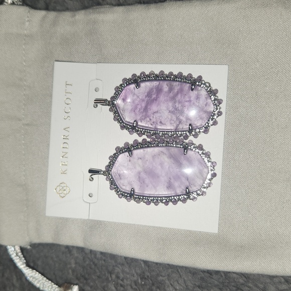 Kendra Scott Purple Drop Earrings - Picture 2 of 7